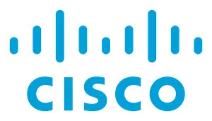 Cisco logo with blue vertical bars above the blue word “CISCO” on a white background.