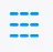 Blue horizontal lines form a simple menu icon on a light gray background.