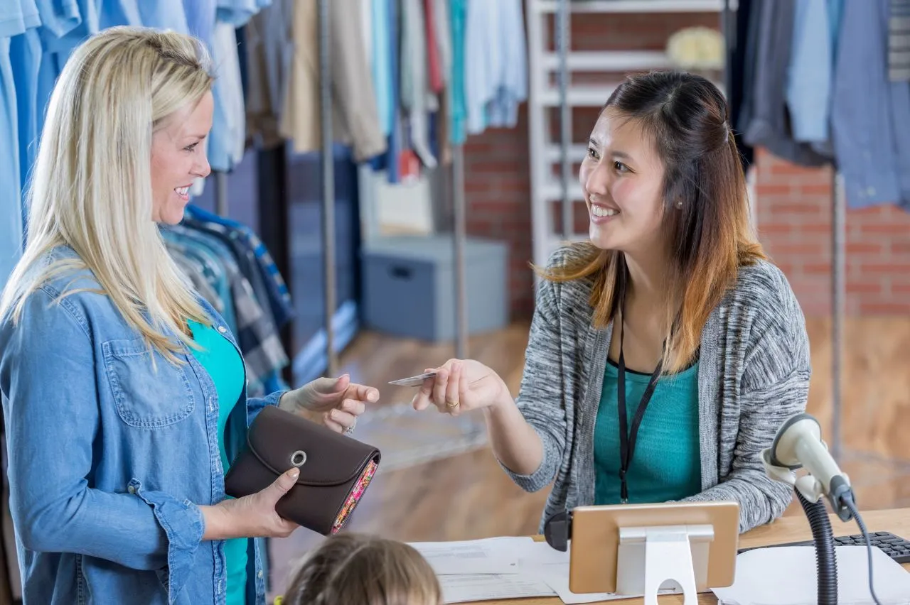 shopping with card