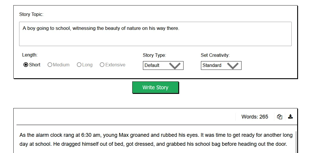 Generating Stories with EditPad AI Story Generator