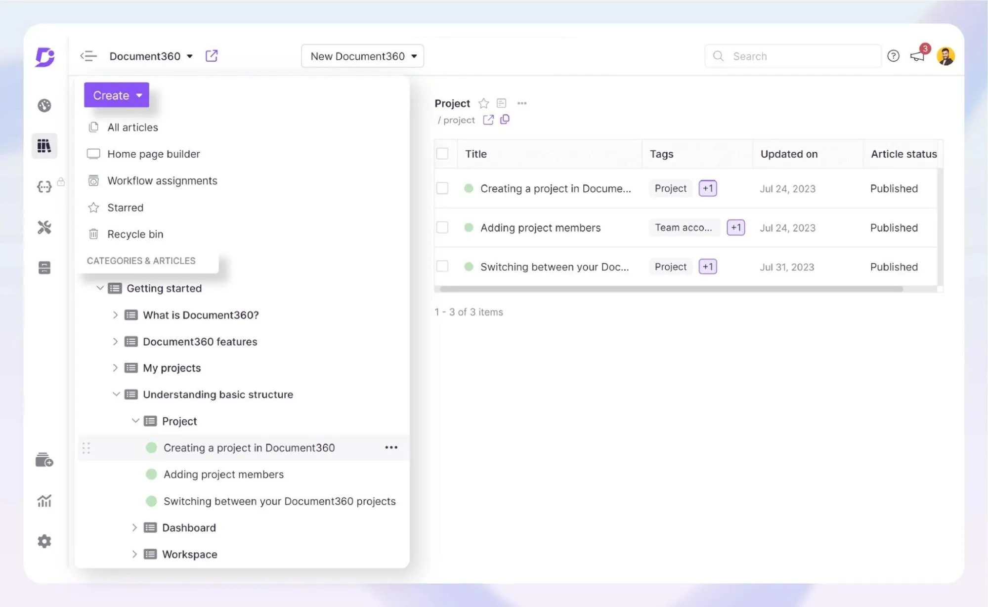 Knowledge Base Article Categories
