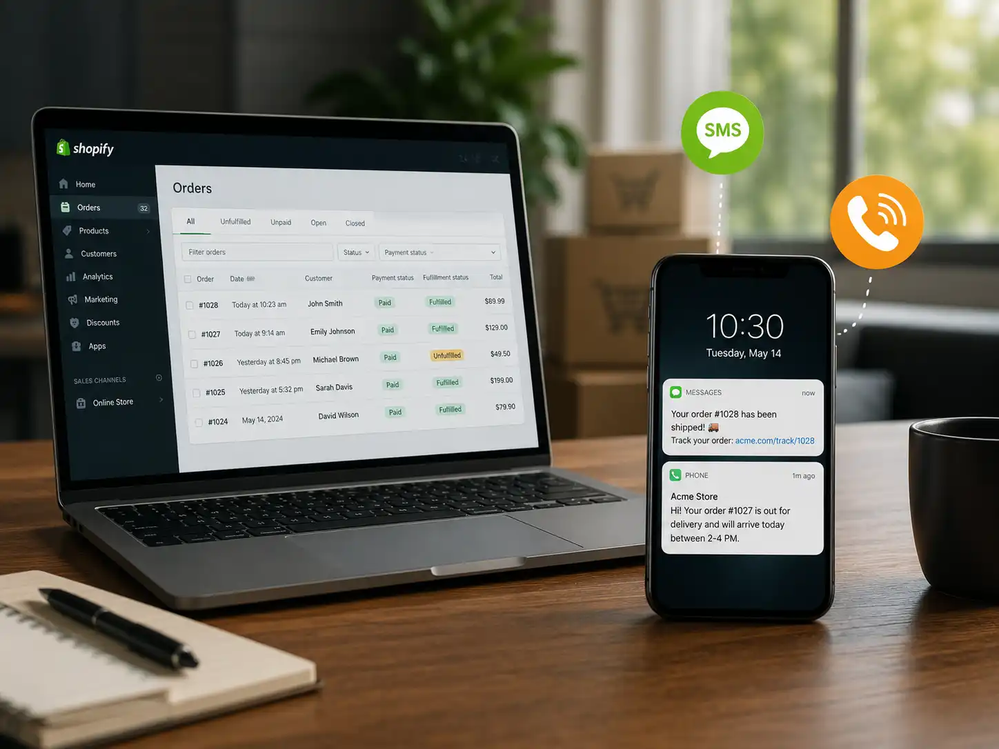 How SMS and Voice Notifications Improve Customer Experience for Shopify Stores