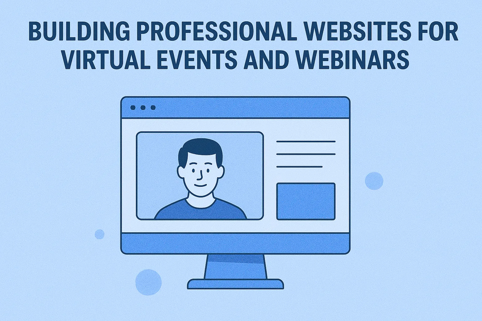 Professional website template for virtual events and webinars