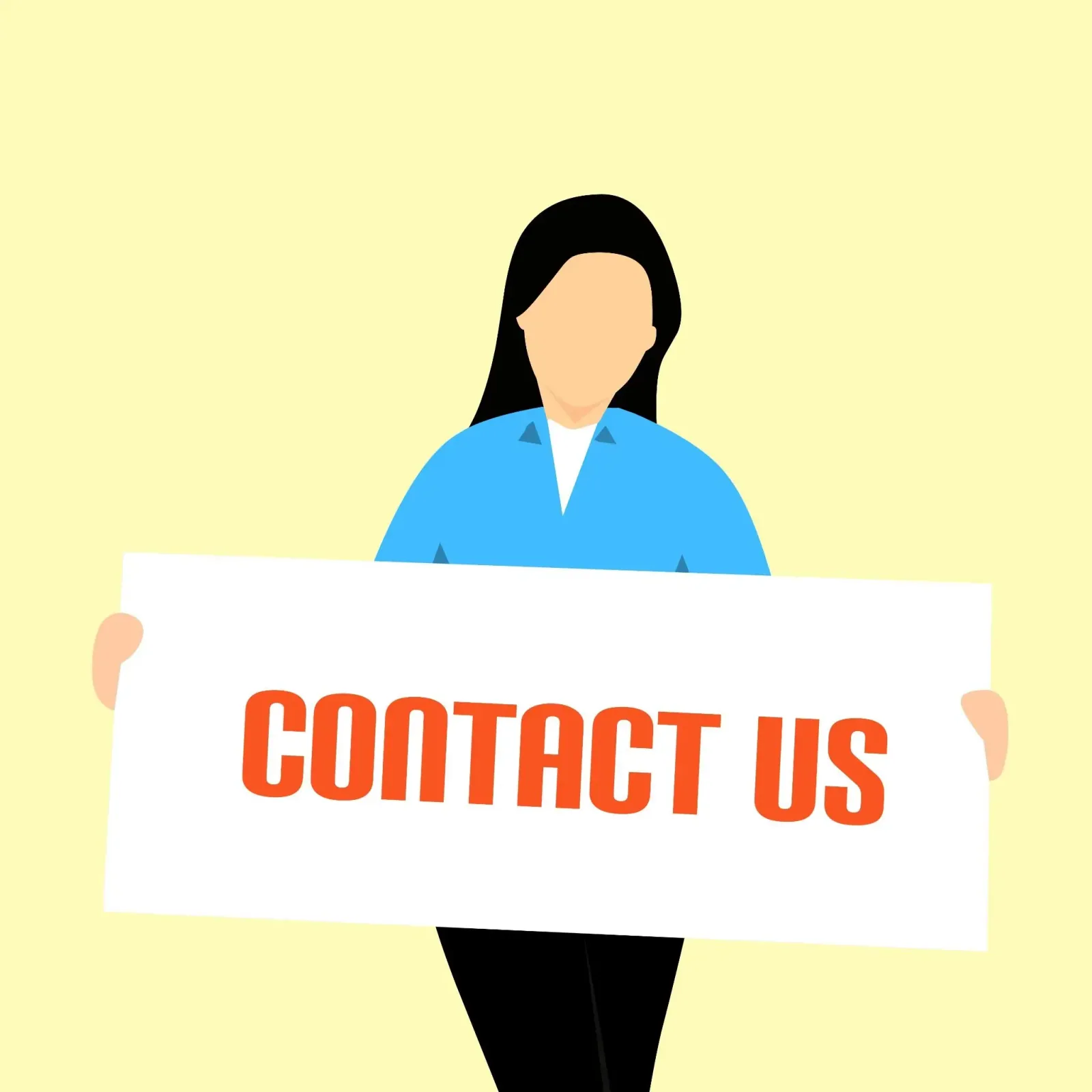 Contact us illustration for business support, customer service, and partnership inquiries